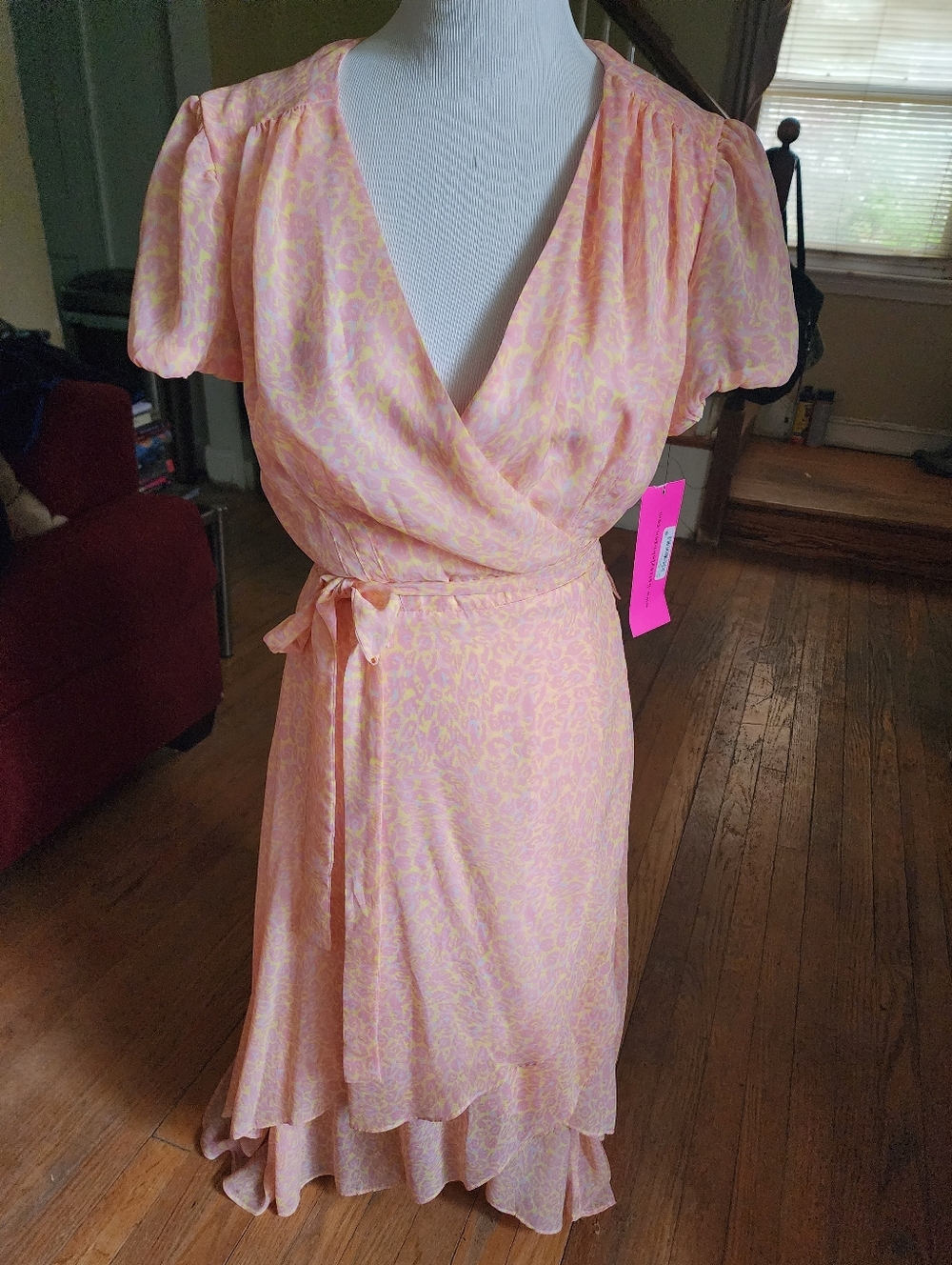 Betsey Johnson NWT Cheetah Wrap Dress Sz 10
